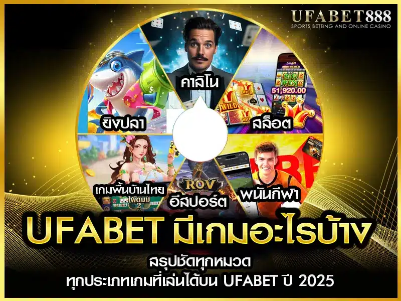 สรุปรายชื่อเกมทั้งหมดใน ufabet ปี 2025 ทั้งคาสิโน สล็อต เกมไพ่ กีฬา และอีสปอร์ต